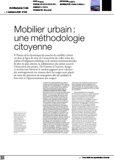 Mobilier urbain: une méthodologie citoyenne