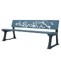 Banc confort 2 découpe laser nature