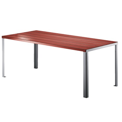 Table haute Optima bois planche