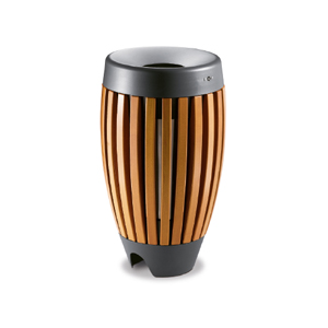 Wood litter bins