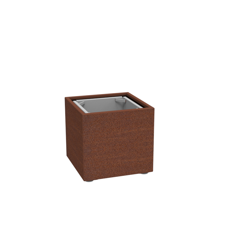 Square steel planter 55x55x53