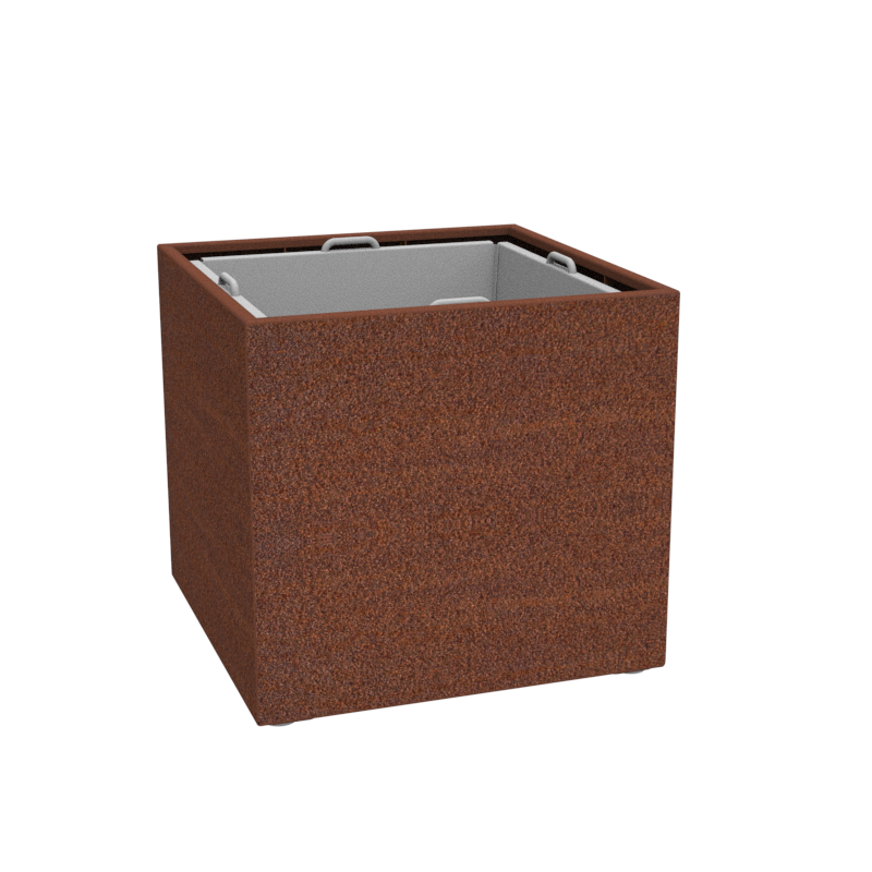 Square steel planter84x84x78