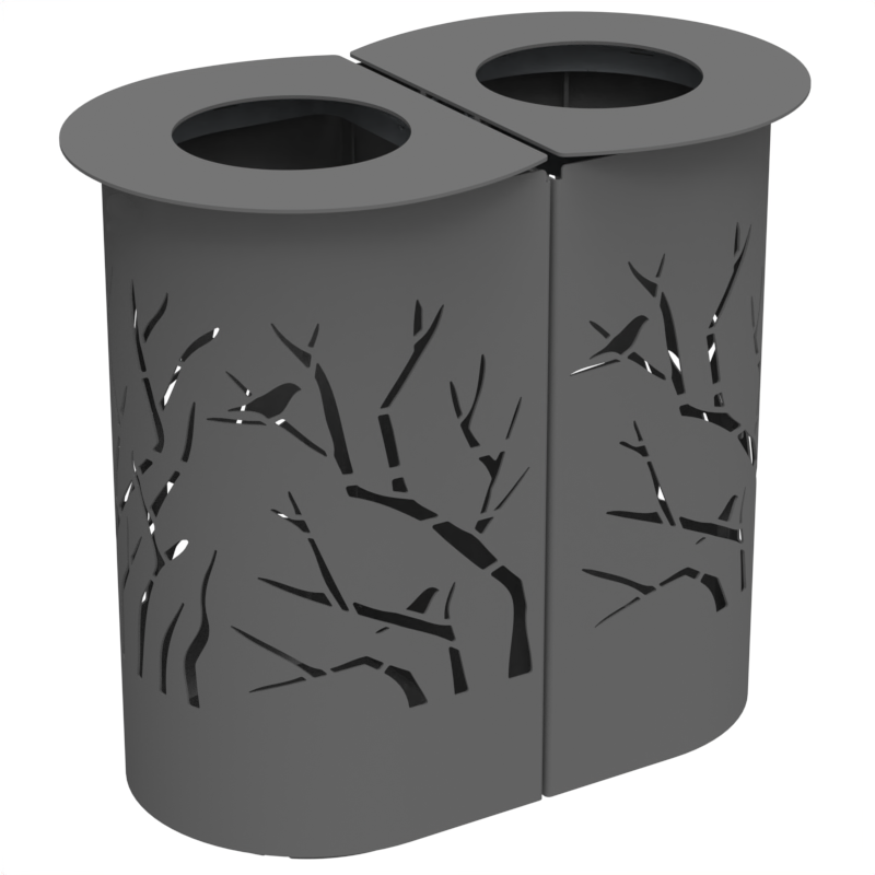 Natur Duo-Abfallbehälter