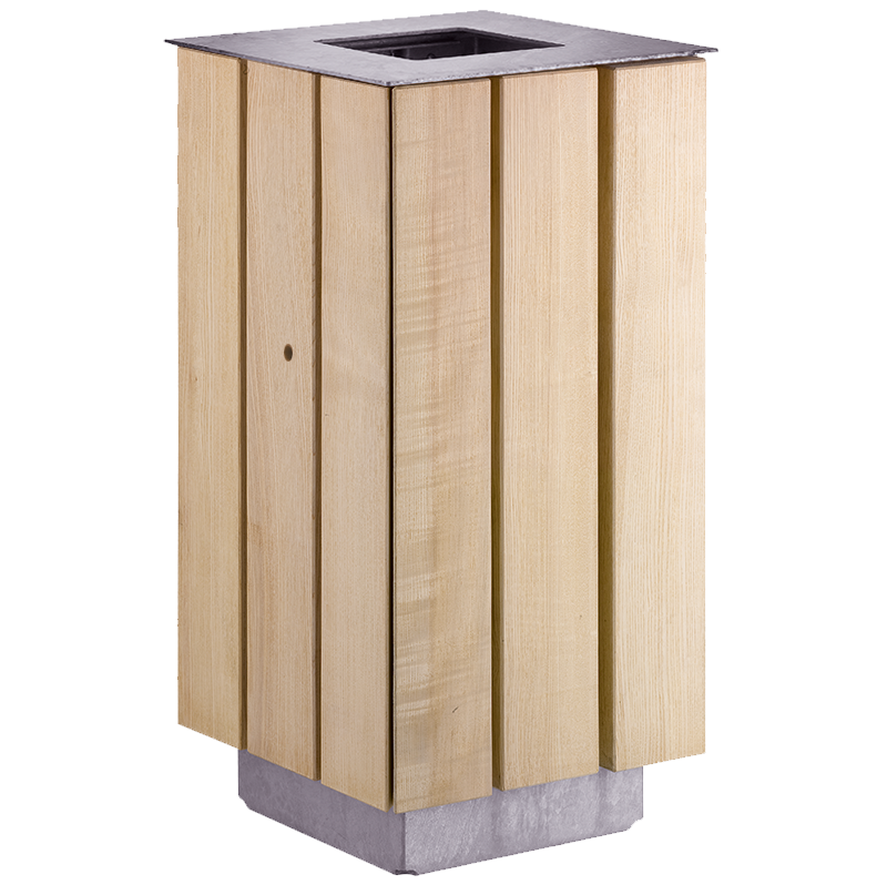 Link wood litter bin
