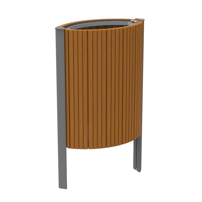 Timber litter bin