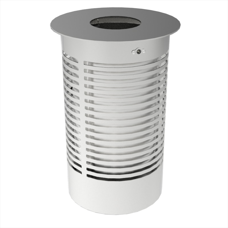 Contemporary litter bin stainless steel
