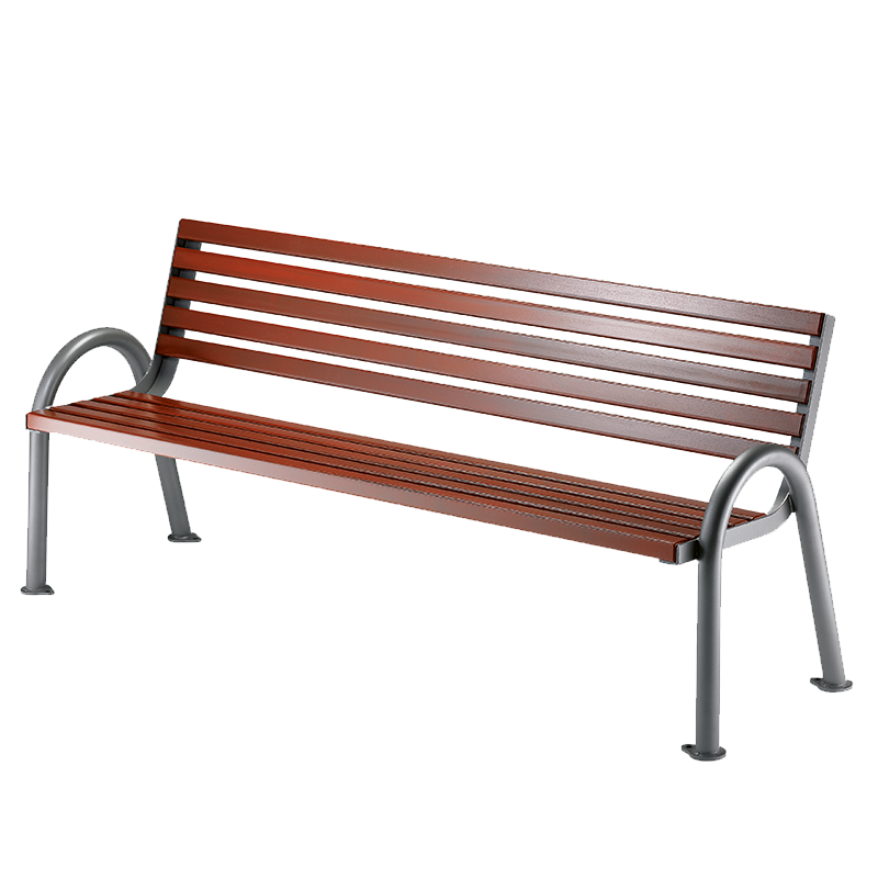 Rondo seat with square slats
