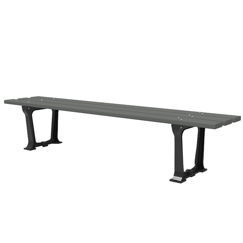 Intermède grey recycled plastic bench
