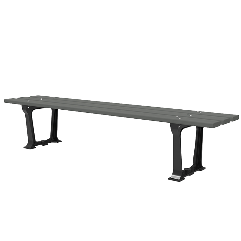 Intermède grey recycled plastic bench
