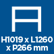 H1019 x L1260 x P266 mm