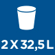 2 x 32,5 L