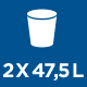 2 x 47,5 L