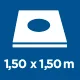 1,50 x 1,50 m