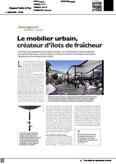 Le mobilier urbain, créateurd’îlots defraîcheur