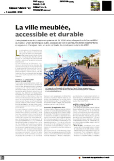 La ville meublée, accessible et durable