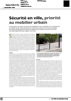 Sécurité en ville, priorité au mobilier urbain