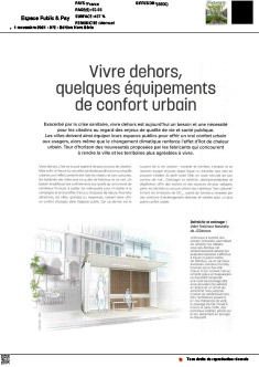 Vivre dehors, quelques équipements de confort urbain