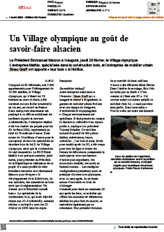 Un Village olympique au goût de savoir-faire alsacien