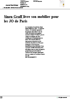 Sineu Graff livre son mobilier pour les JO de Paris