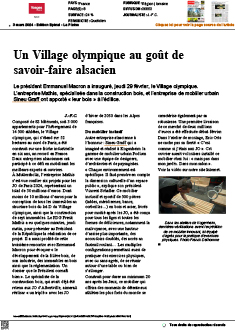 Un Village olympique au goût de savoir-faire alsacien