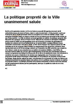 La politique propreté de la Ville unanimement encouragée